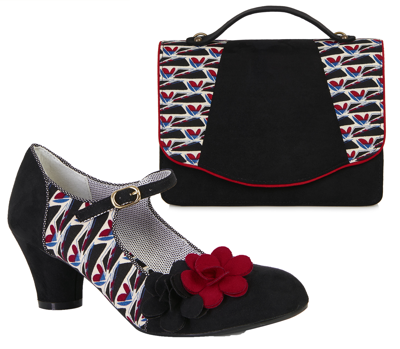 Ruby Belfast Shoo MIA Tacco Basso Mary Jane & corrispondenza Belfast Ruby Bag 3-9 36-42 Retrò Stampa 994b83 Ruby Belfast Shoo MIA Tacco Basso Mary Jane & corrispondenza Belfast Ruby Bag 3-9 36-42 Retrò Stampa 994b83